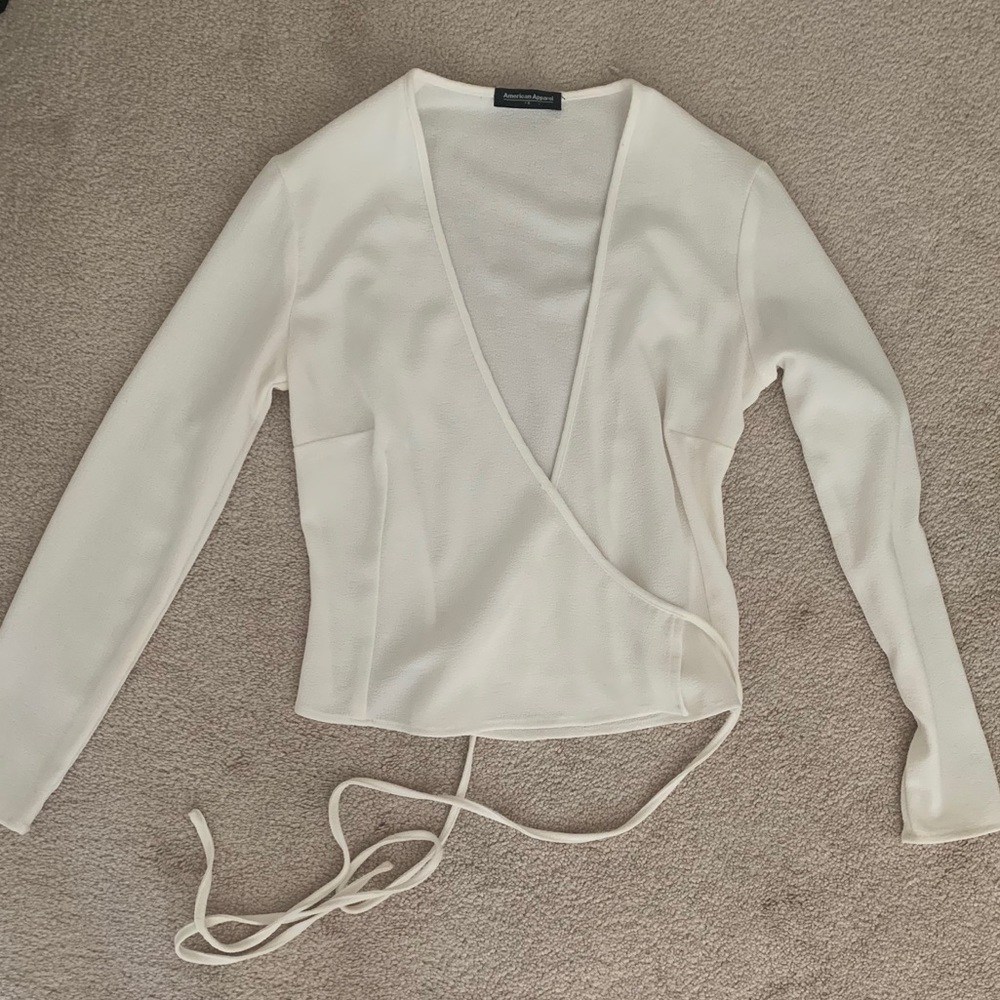 American Apparel White Blouse size S